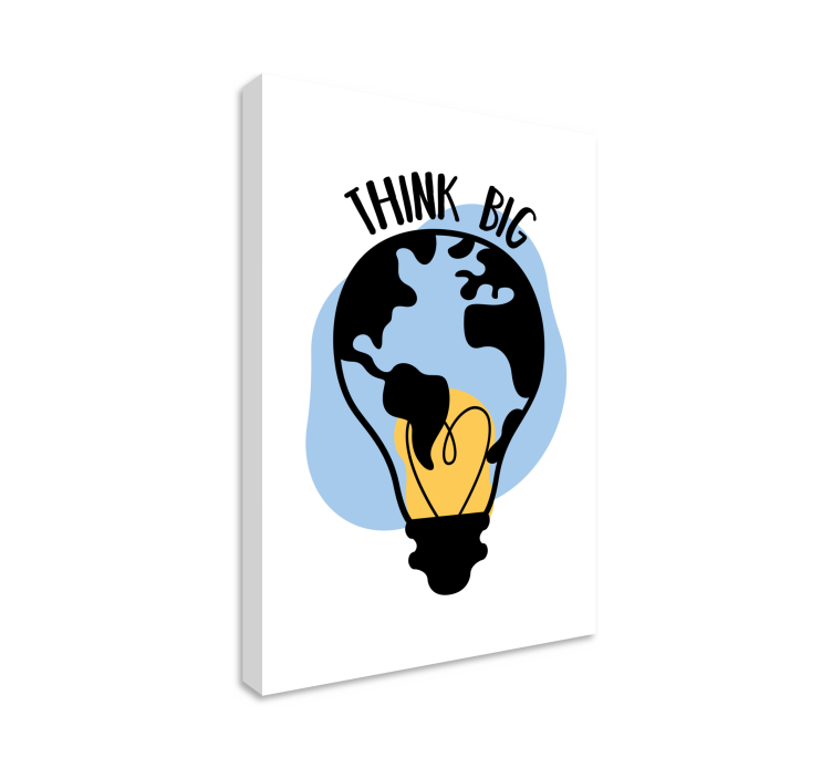 Tableau motivation "Think big" ampoule - TenStickers