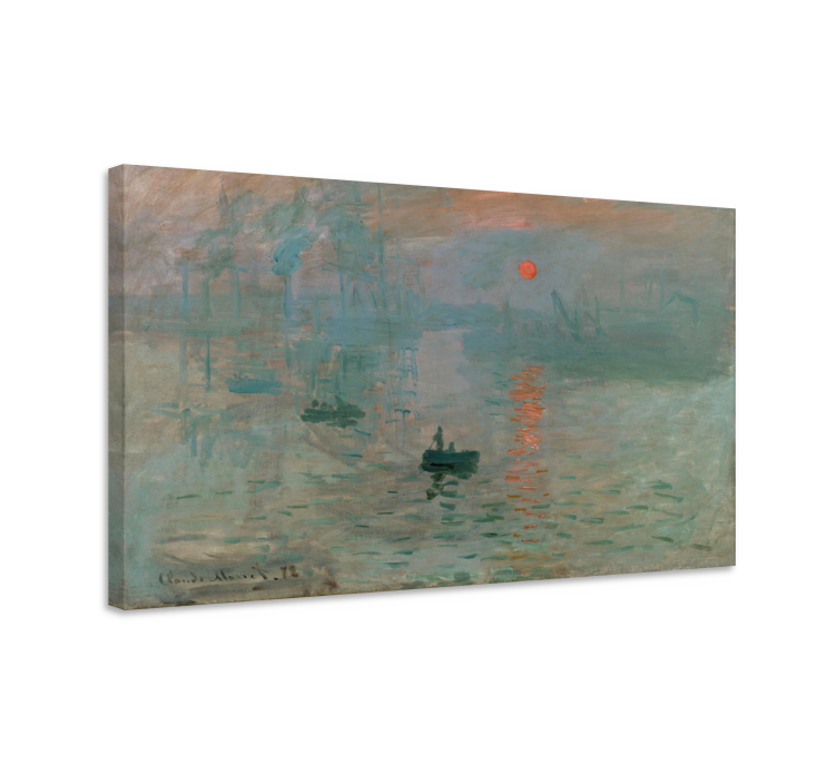 Tableau art Impression, soleil levant de Monet - TenStickers
