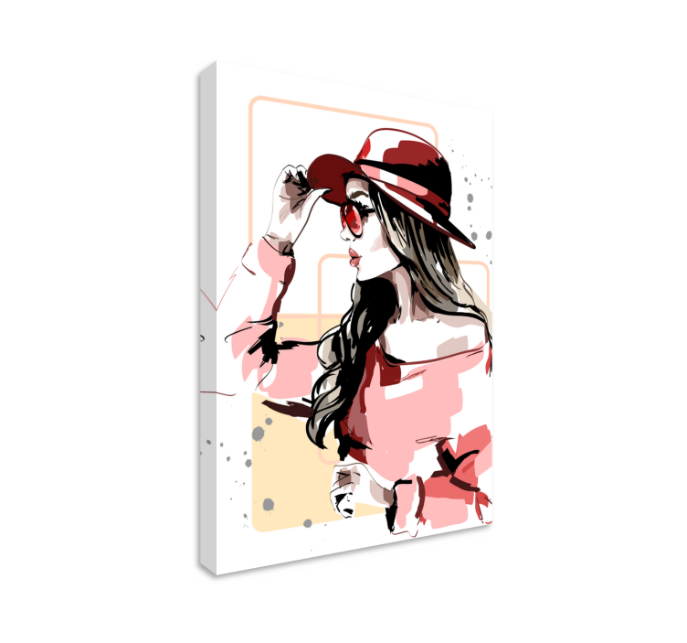 Tableau moderne illustration femme moderne - TenStickers