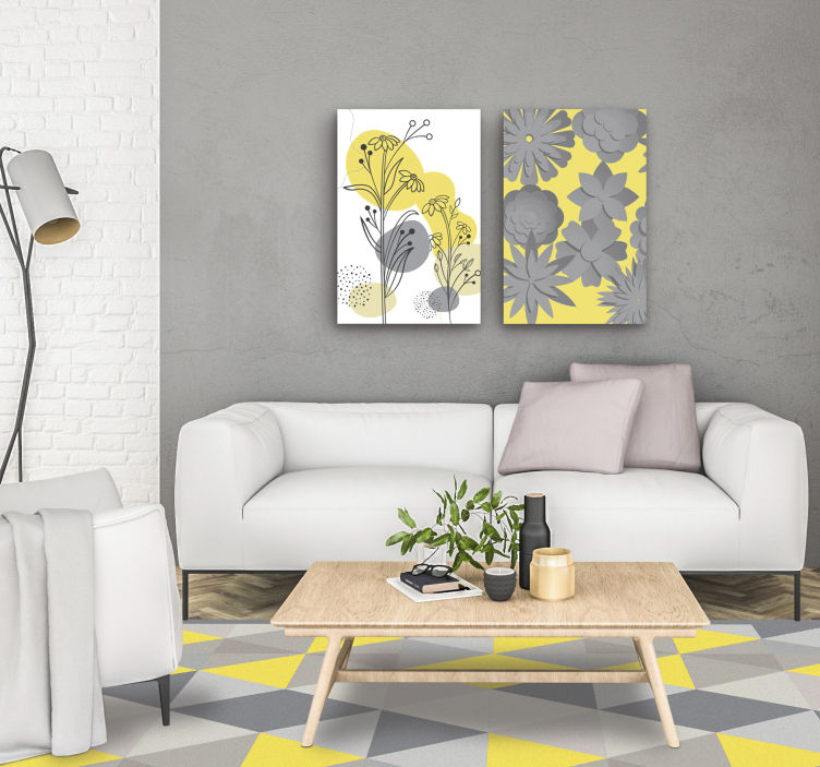 Tableau fleurs et plantes arrangement botanique orné - TenStickers