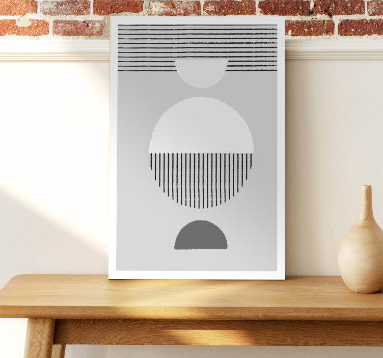 Tableau salle à manger cercles style nordique - TenStickers