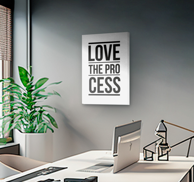 Tableau motivation " Love the process " - TenStickers