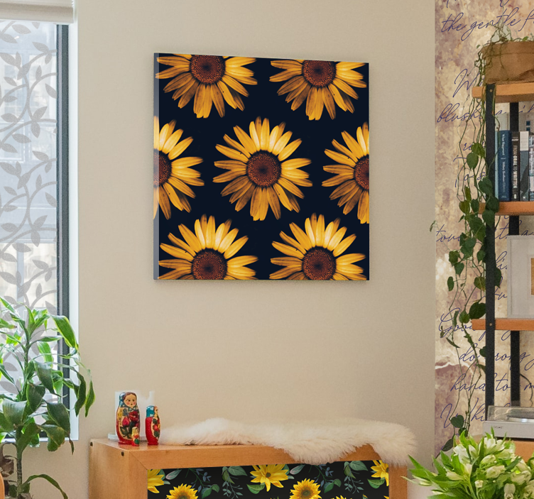 Tableau fleurs Tournesol jaune - TenStickers