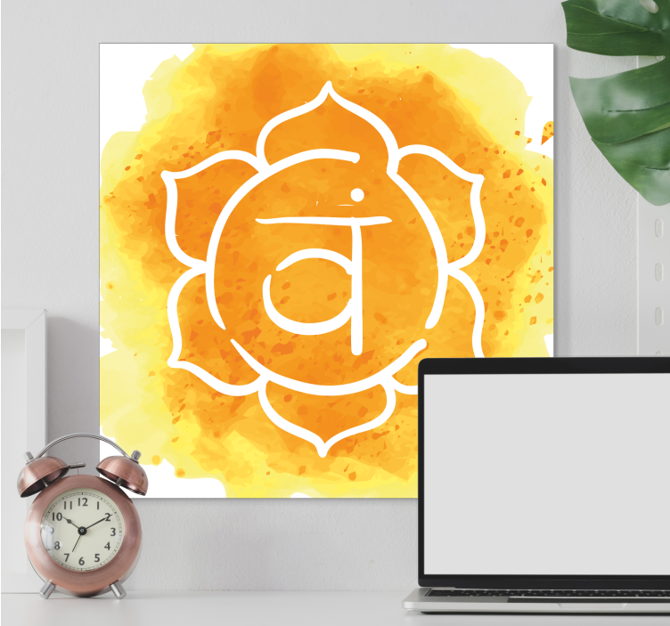 Tableau moderne Beau symbole du chakra sacré - TenStickers