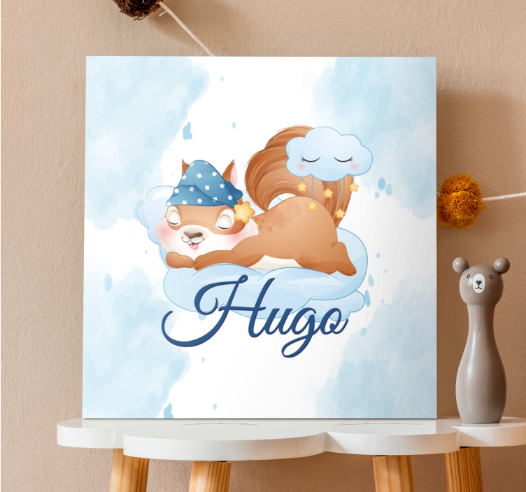 Store enrouleur animaux ecureuil rêvant mignonnement - TenStickers