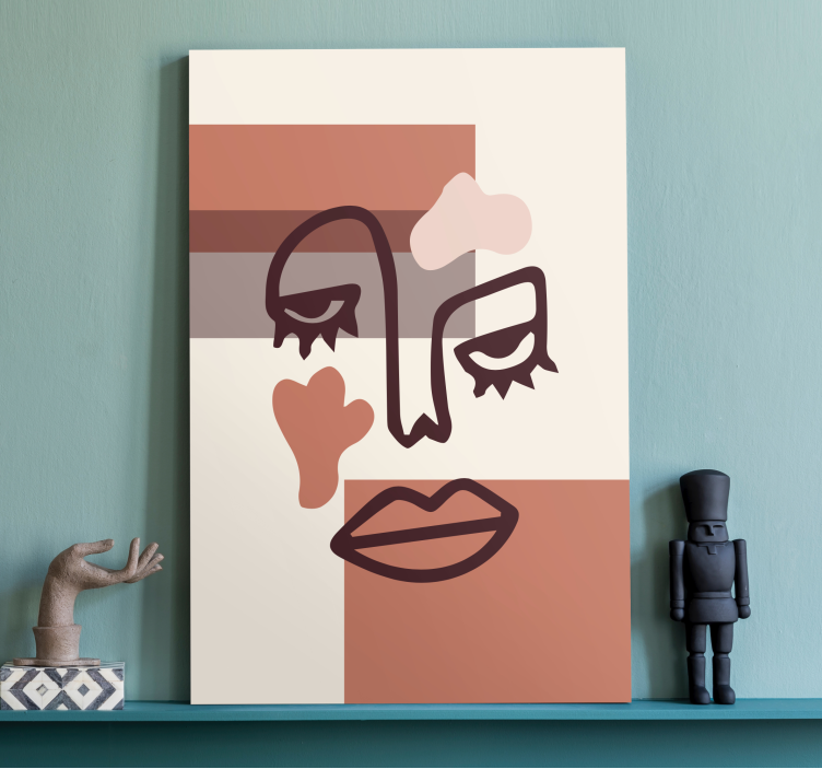 Tableau abstrait art de visage abstrait - TenStickers