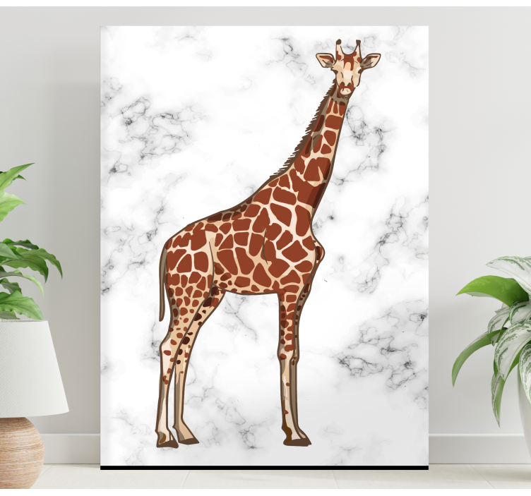 Tableau animaux girafe debout majestueusement - TenStickers