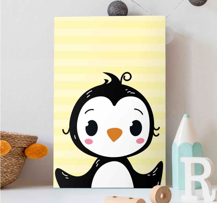 Tableau animaux pingouin adorable - TenStickers