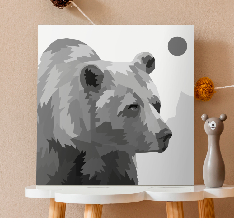 Tableau animaux portrait de l'ours majestueux - TenStickers