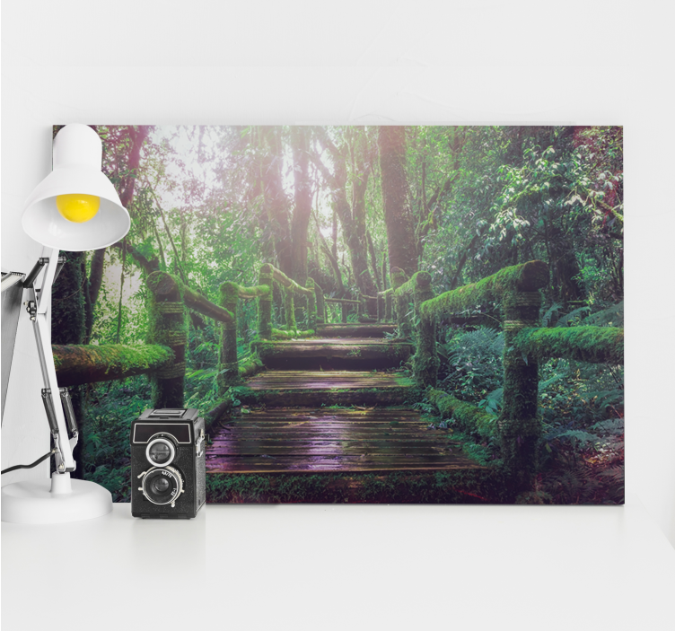Tableau arbres chemin forestier - TenStickers
