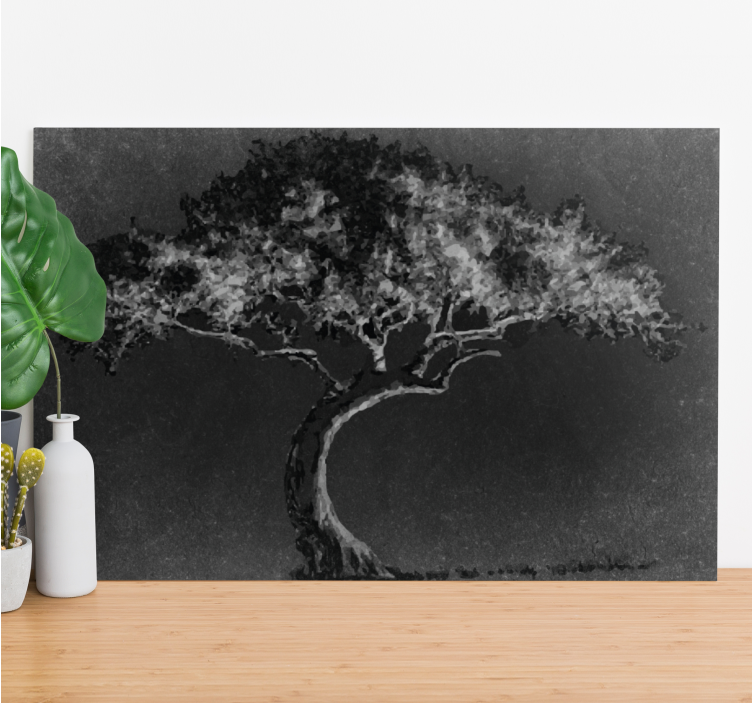 Tableau arbres silhouette d'un arbre solitaire - TenStickers