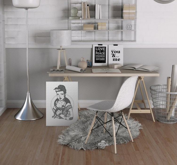 Tableau personnage portrait de femme forte - TenStickers