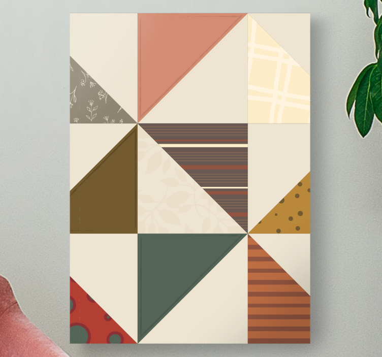 Tableau bouddha mosaïque à motifs géométriques - TenStickers