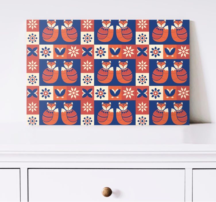 Tableau chat motif félin amical - TenStickers