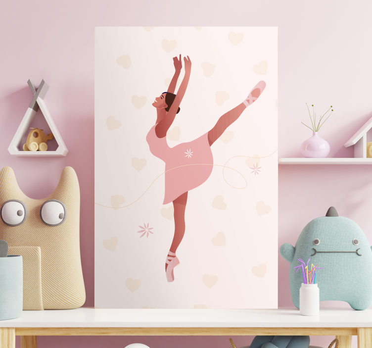 Tableau danseuse Bailarinas con corazones - TenStickers