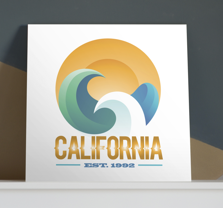 Tableau mer emblème du surf californien - TenStickers
