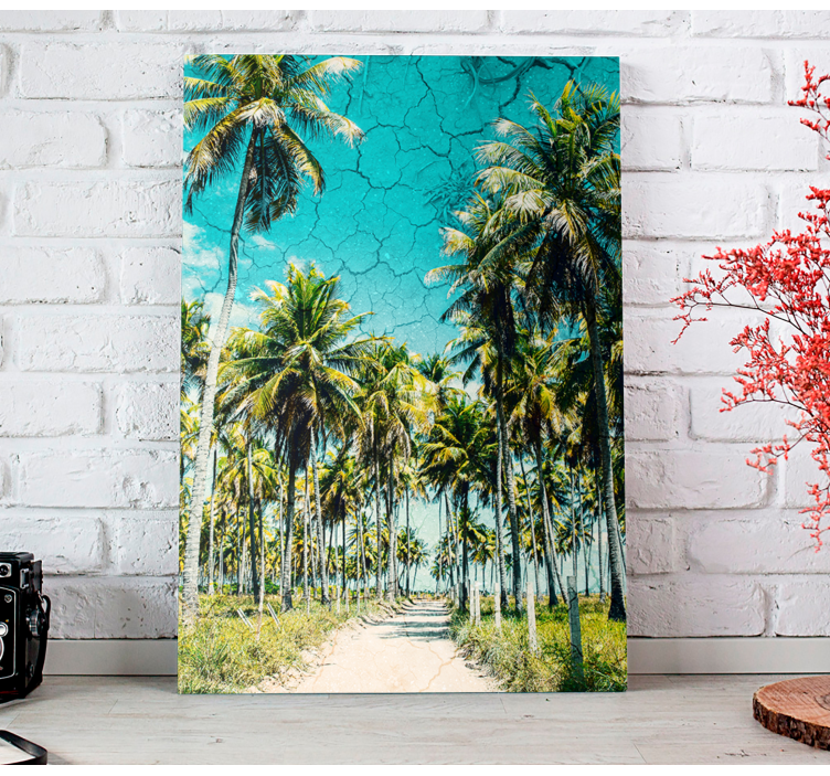 Tableau paysages allée de palmiers tropicaux - TenStickers