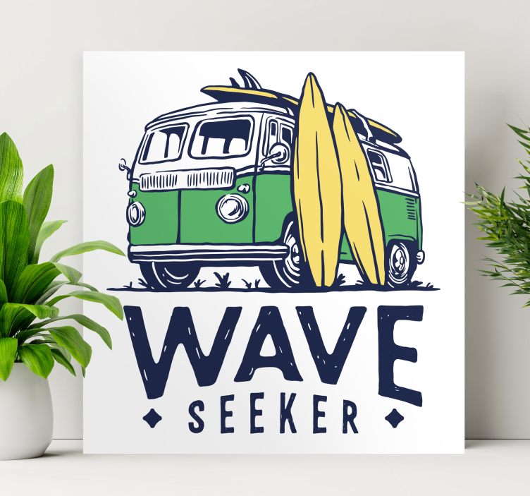 Tableau Camion de surfeur - TenStickers