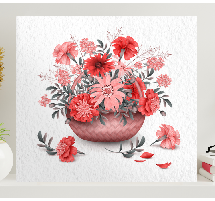 Tableau fleurs et plantes arrangement de panier floral - TenStickers