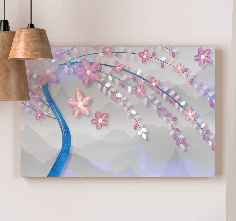 Tableau fleurs et plantes branche de fleurs de cerisier - TenStickers