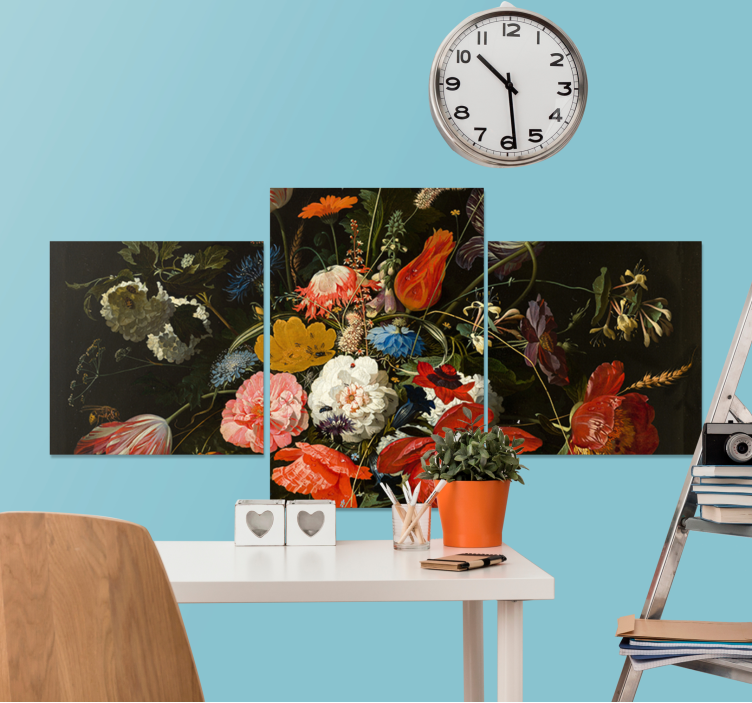 Tableau fleurs et plantes composition de fleurs vives - TenStickers