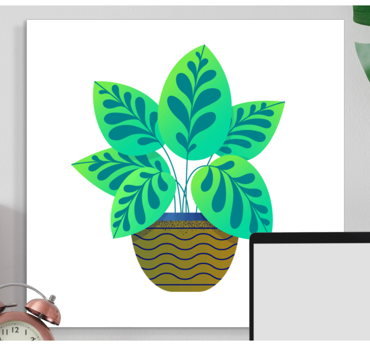 Tableau fleurs et plantes feuillage vert luxuriant - TenStickers