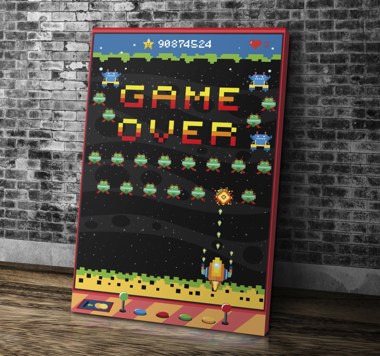 Tableau jeux vidéo écran d'arcade 8 bits - TenStickers