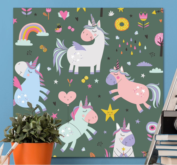 Tableau licorne parade magique des licornes - TenStickers