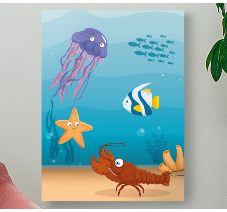 Tableau moderne la vie marine sous-marine - TenStickers
