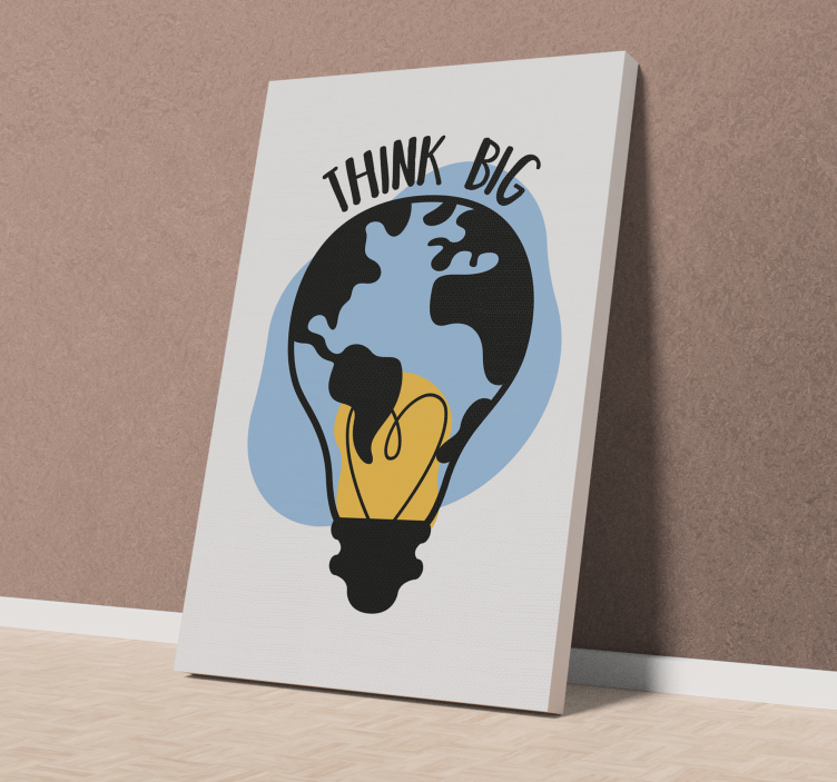Tableau motivation "Think big" ampoule - TenStickers