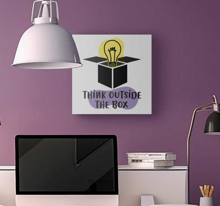 Tableau motivation "Think outside the box" - TenStickers