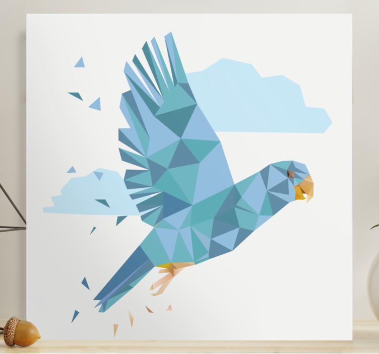 Tableau oiseaux oiseau bleu volant - TenStickers