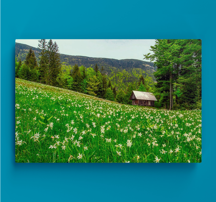 Tableau paysages cabane de campagne charmante - TenStickers