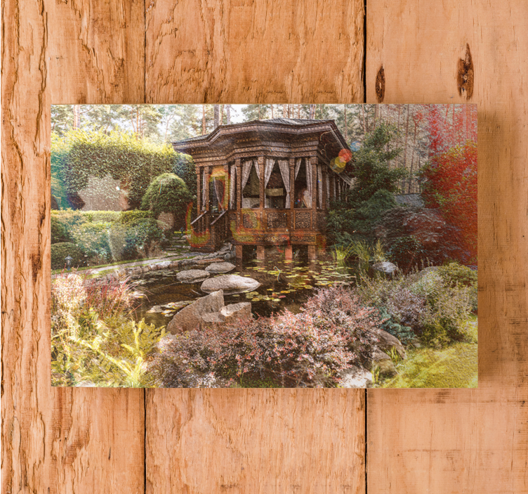 Tableau paysages jardin de paix et sérénité - TenStickers