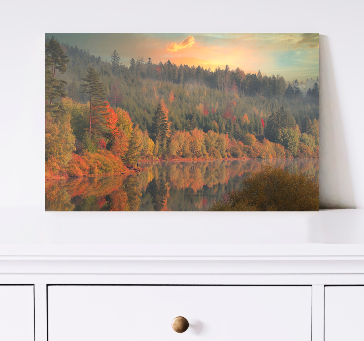 Tableau paysages reflets d'automne - TenStickers