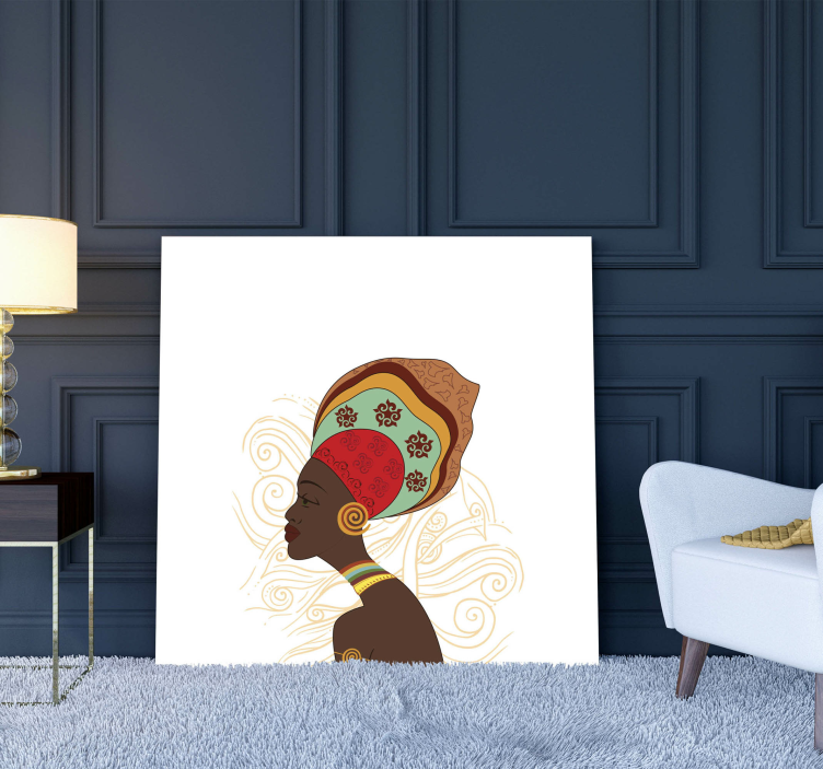 Tableau personnage silhouette africaine élégante - TenStickers