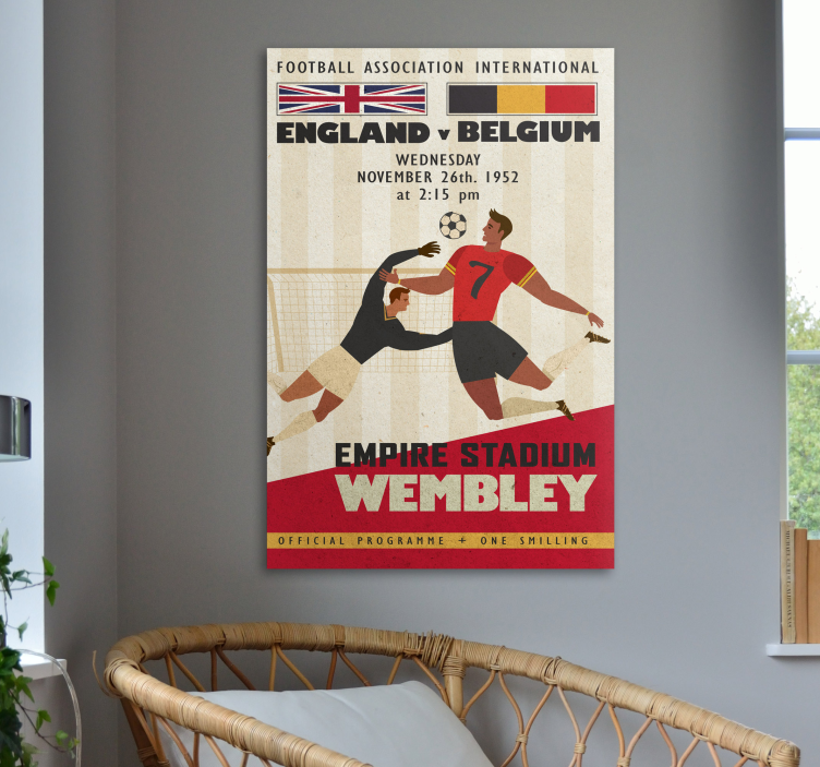 Tableau poster vintage Belgique Angleterre - TenStickers