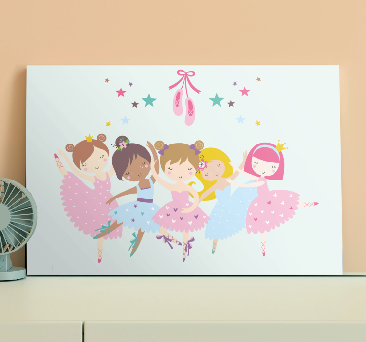 Tableau 4 ballerines qui dansent ensemble - TenStickers