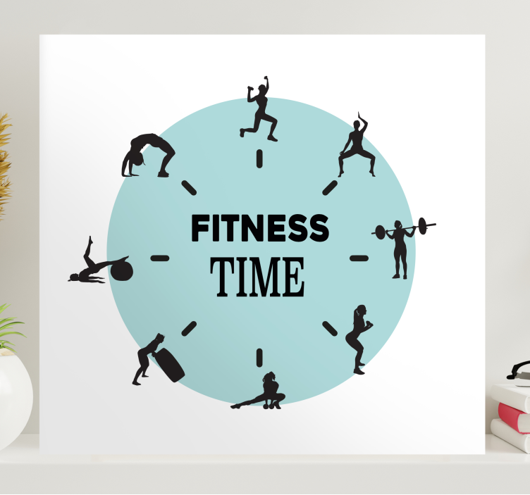 Tableau sports horloge de fitness - TenStickers