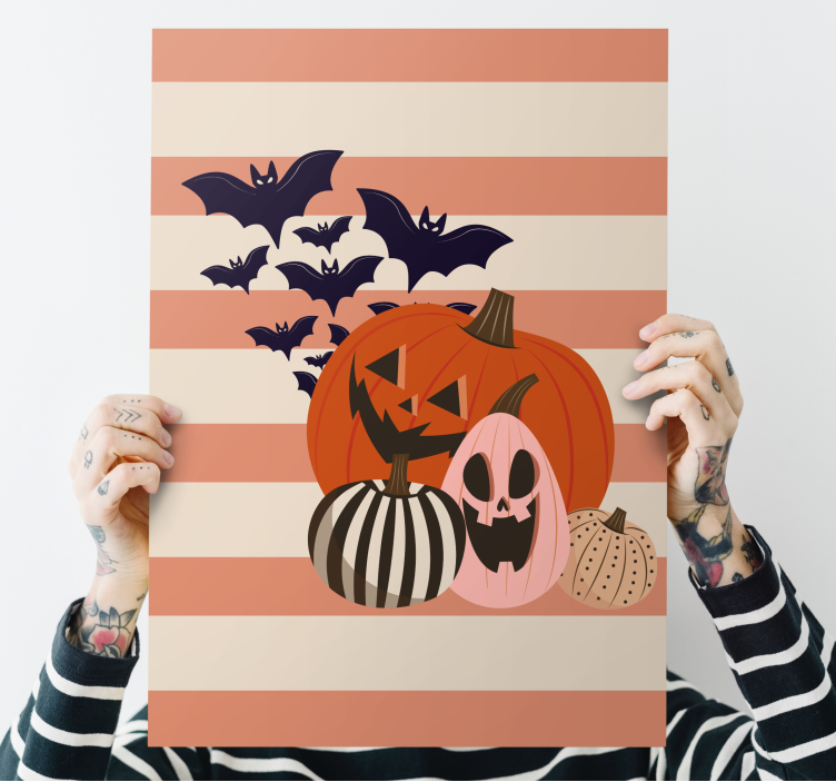 Tableau sports récolte de citrouilles d'halloween - TenStickers