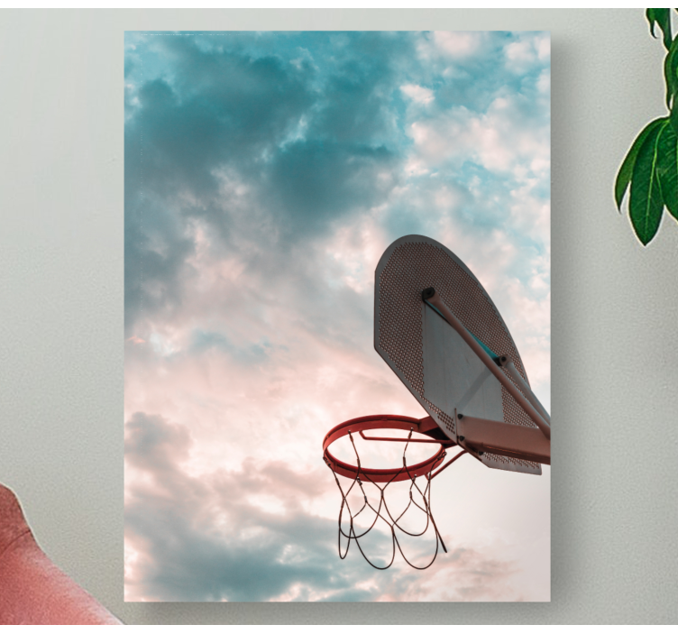 Tableau sports silhouette de panier de basketball - TenStickers