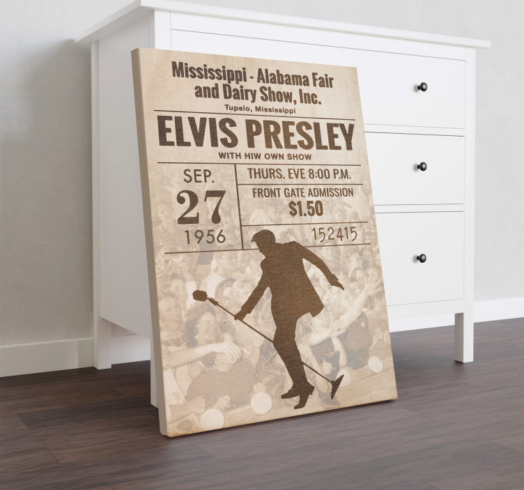 Tableau musique affiche concert rock vintage - TenStickers