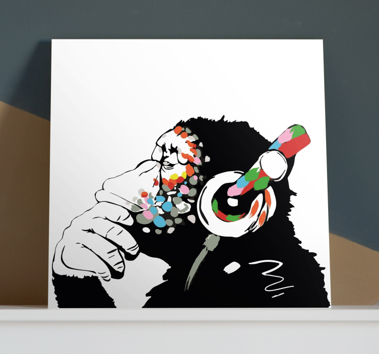 Tableau musique Mono banksy música - TenStickers