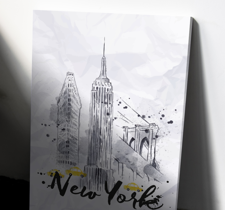 Tableau villes et pays illustration de l'horizon de new york - TenStickers