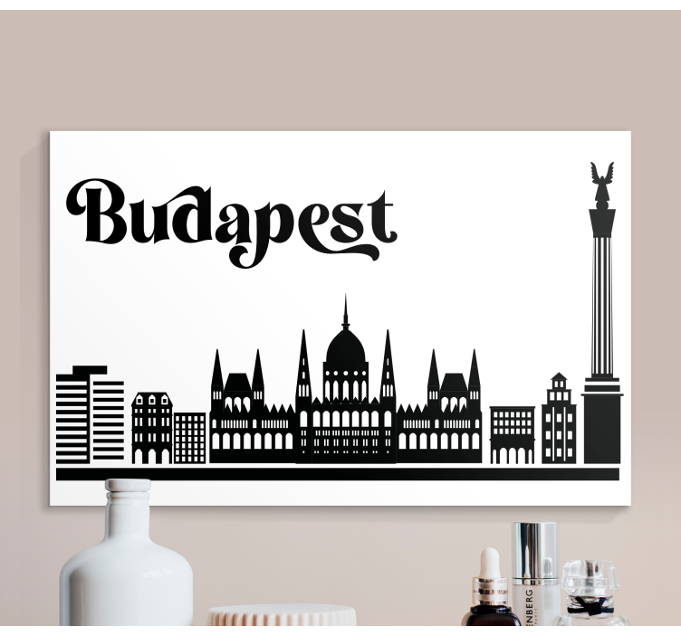 Tableau villes et pays skyline de budapest - TenStickers