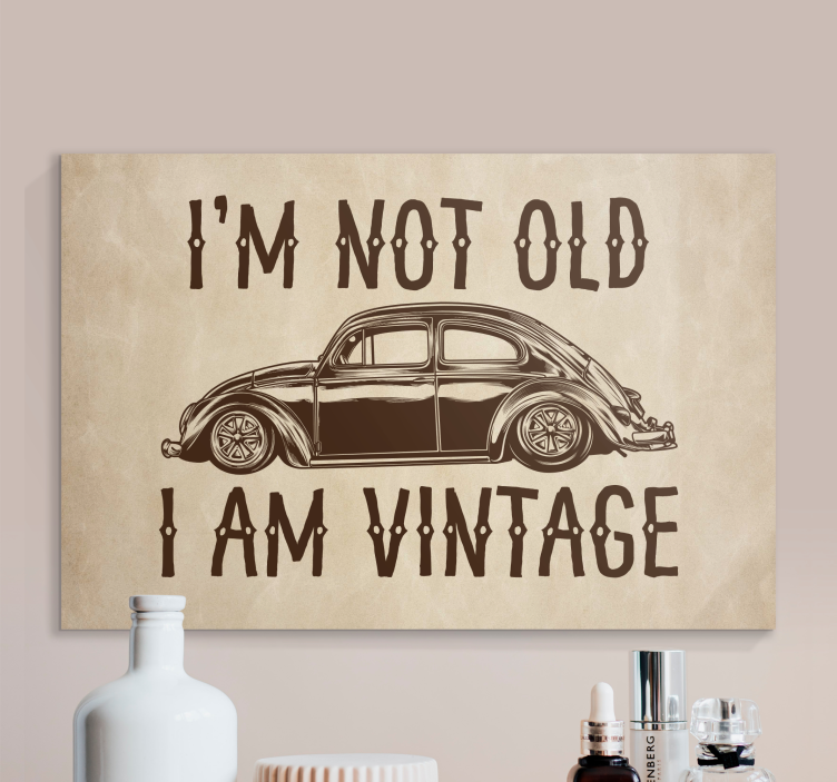 Tableau vintage citation voiture classique - TenStickers