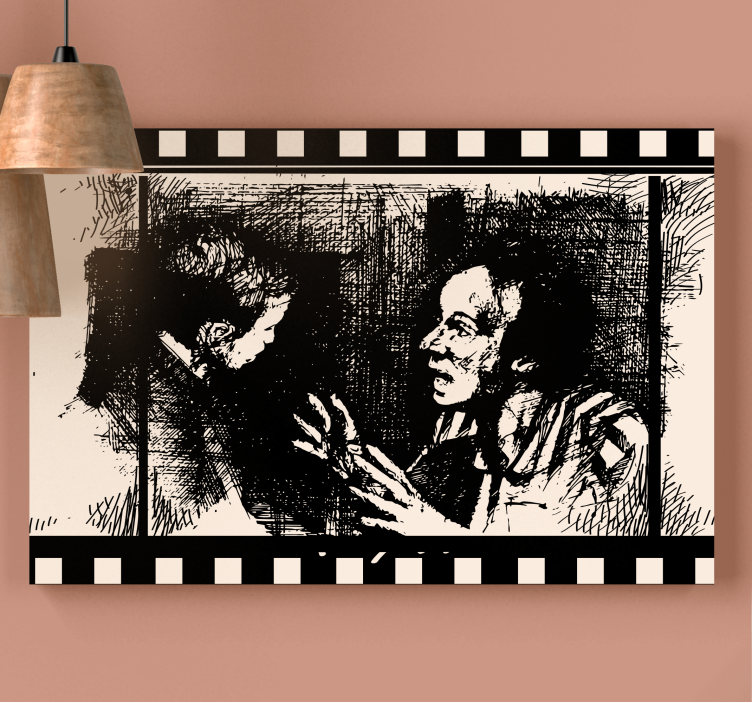 Tableau vintage dialogue sur film - TenStickers