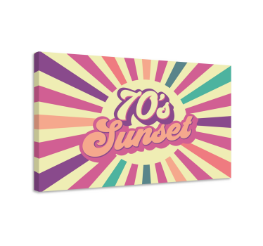 Tableau texte graphique de coucher de soleil rétro - TenStickers