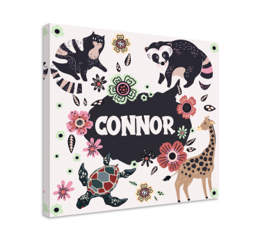 Tableau chambre enfant collage nature personnalisé - TenStickers