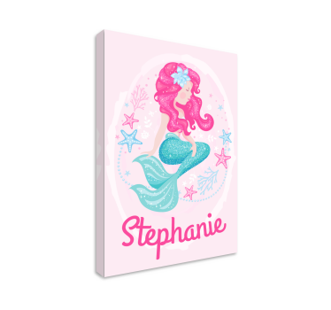 Tableau chambre enfant sirène personnalisée - TenStickers